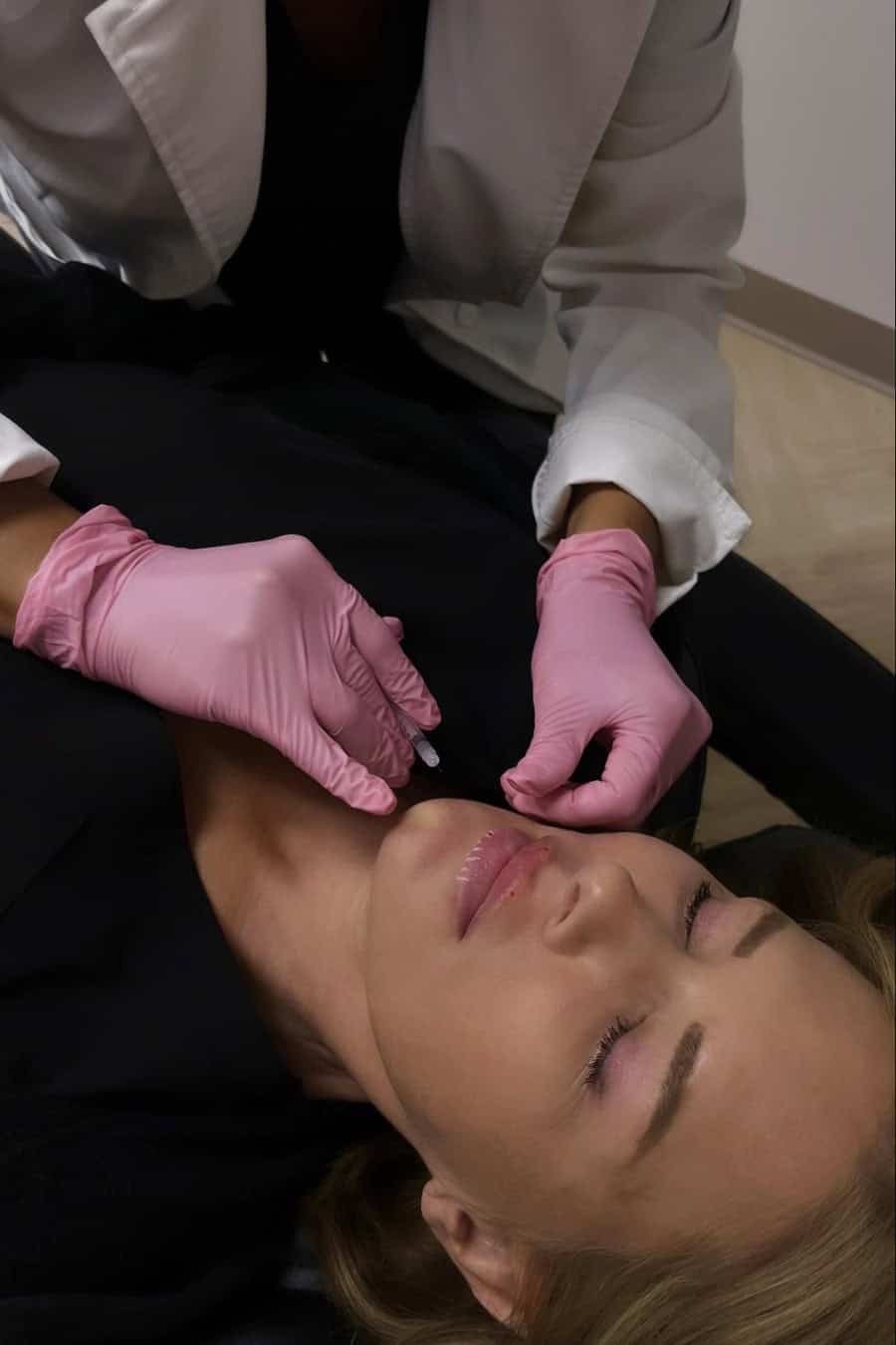 Lip filler treatment at Pommier Med Spa